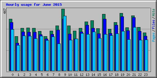 Hourly usage for June 2015