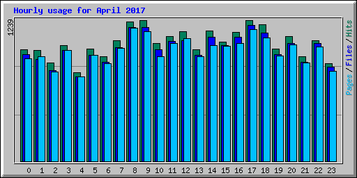 Hourly usage for April 2017