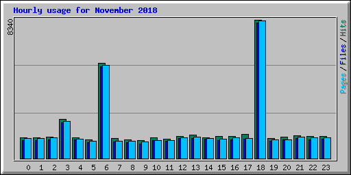 Hourly usage for November 2018