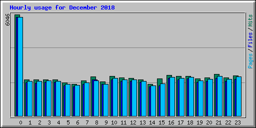 Hourly usage for December 2018