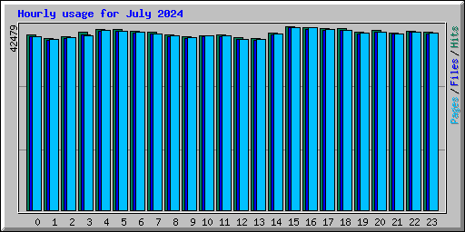 Hourly usage for July 2024