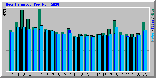 Hourly usage for May 2025