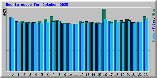 Hourly usage for October 2025