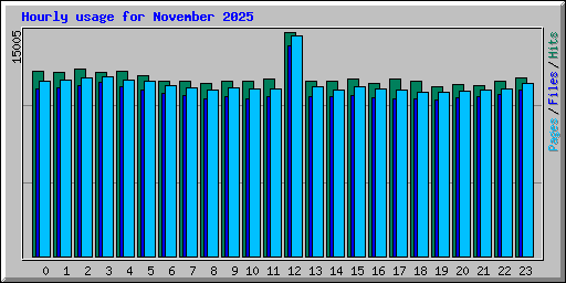 Hourly usage for November 2025