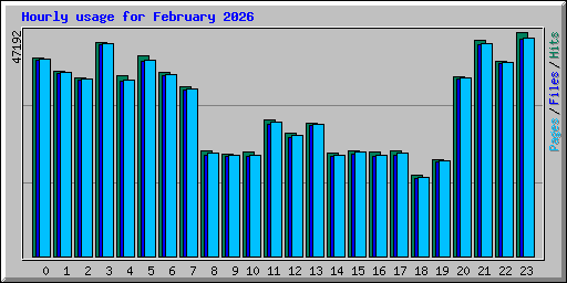 Hourly usage for February 2026