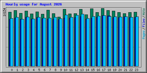 Hourly usage for August 2026